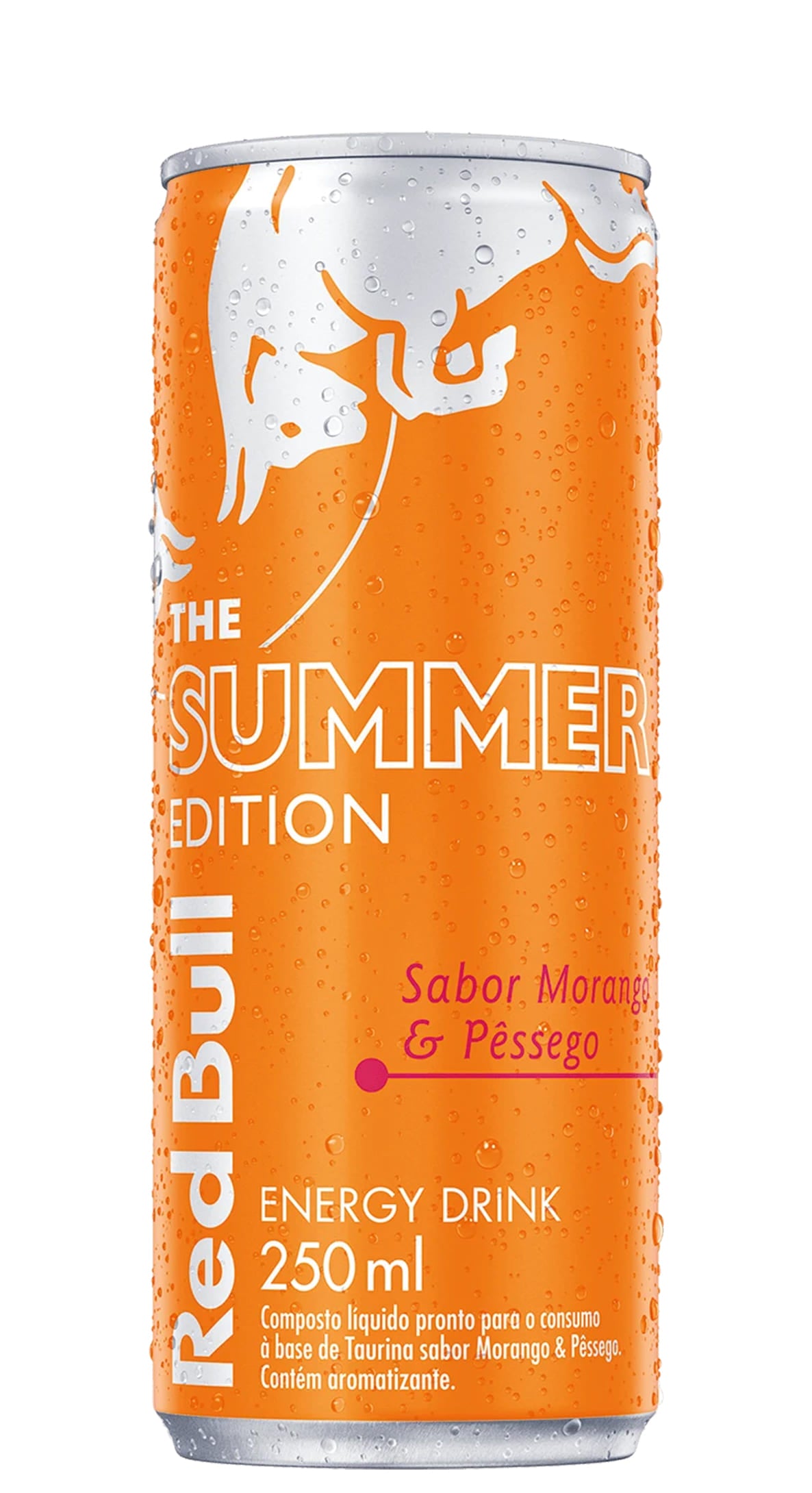 Energético Red Bull Energy Drink Summer Edition Morango e Pêssego 250ml 6 UNIDADES