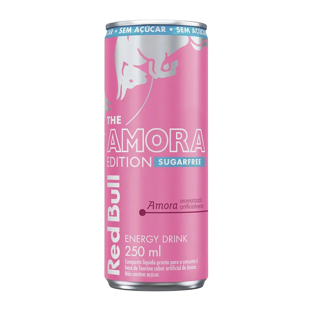 Energético Red Bull Energy Drink Amora Edition Sugarfree 250ml 24 UNIDADES