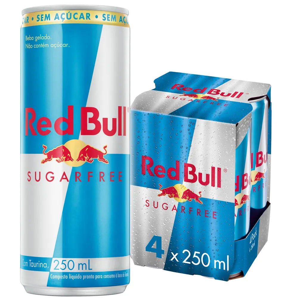 Energético Red Bull Energy Drink Sugarfree 250ml 6 UNIDADES
