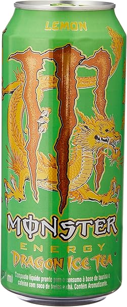Pack de Monster Dragon Tea Limao LT 473ml - 6 unidades