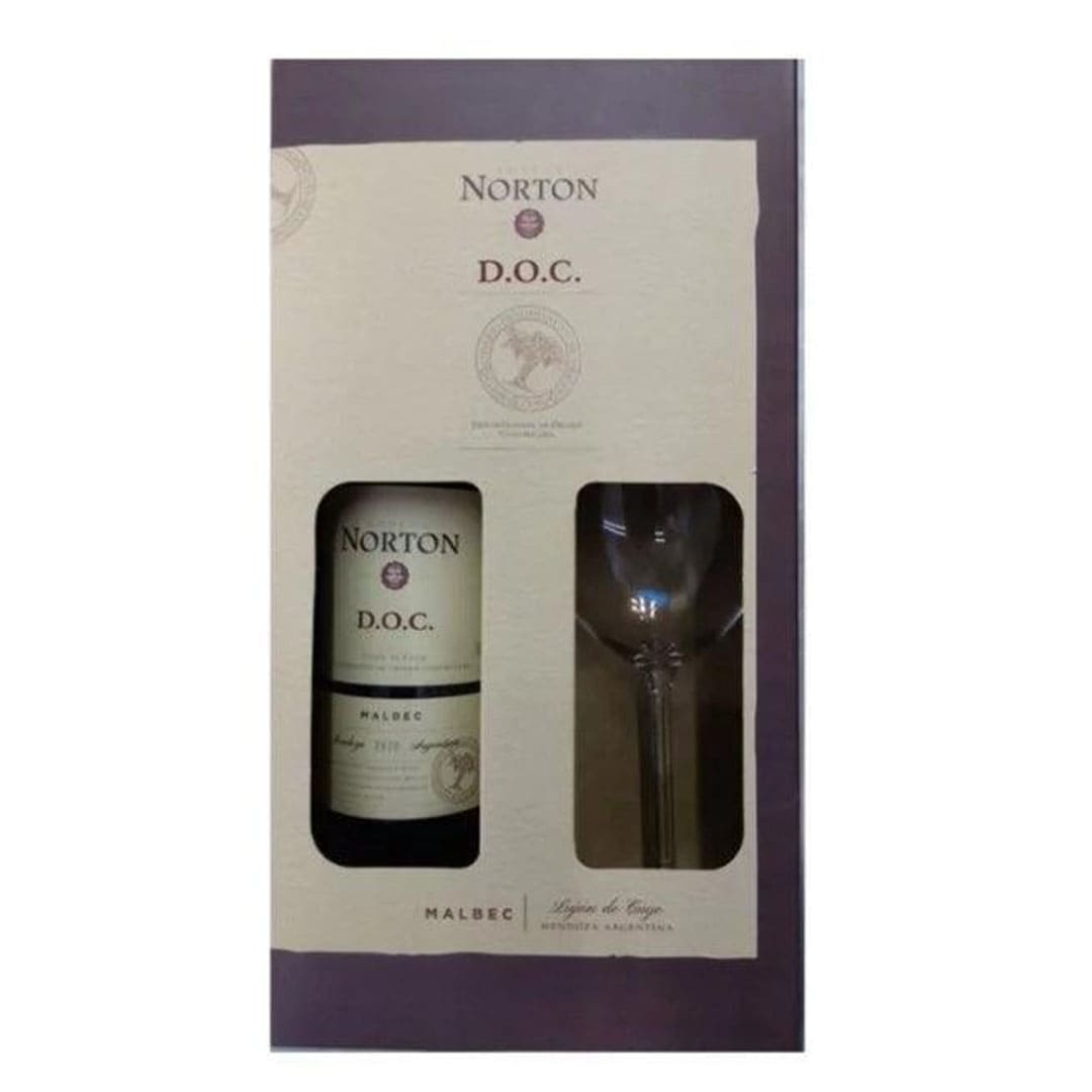 6 Vinhos Norton Malbec + 6 Taças de Cristal.