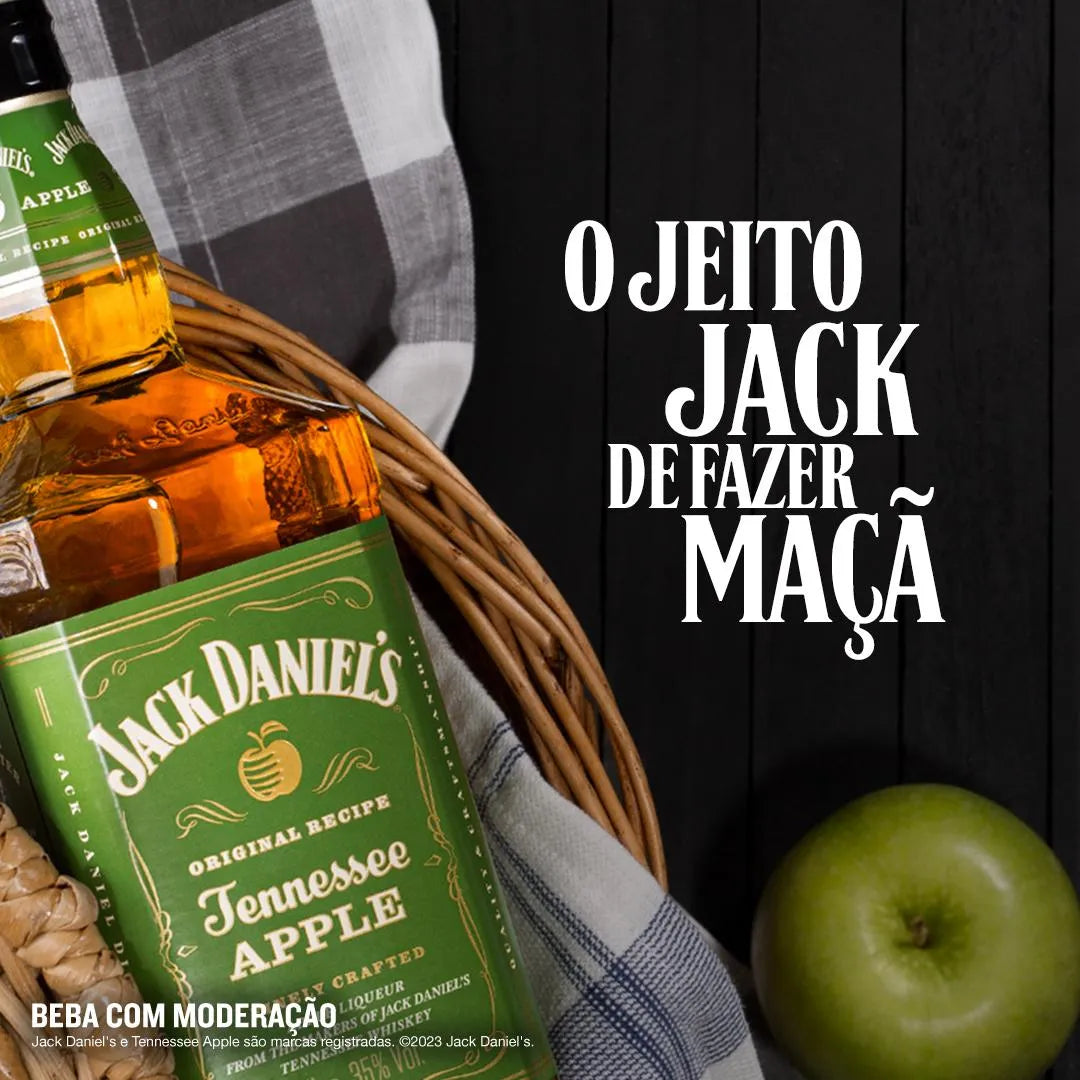 Whisky Jack Daniels Apple Maça Verde 1L 6 Garrafas