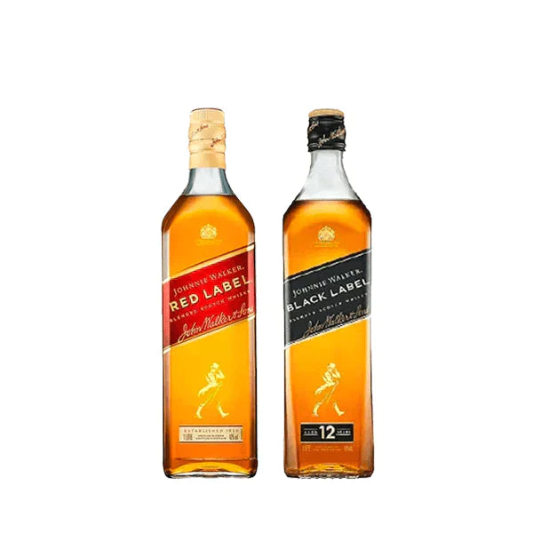 COMBO 1 WHISKY JW RED LABEL 1L + 1 WHISKY JW BLACK LABEL 1L