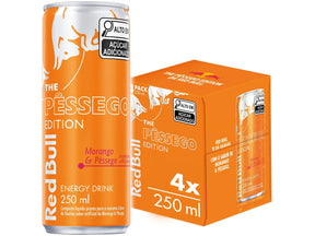 Energético Red Bull Energy Drink Summer Edition Morango e Pêssego 250ml 6 UNIDADES