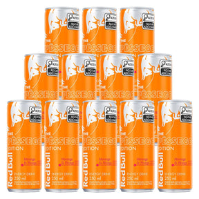 Energético Red Bull Energy Drink Summer Edition Morango e Pêssego 250ml 12 UNIDADES