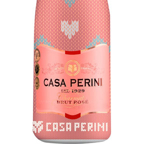 Kit 6 UND Espumante Casa Perini Brut Rose 750Ml - Edição Especial Inverno 3 Gorro Roxo e 3 Gorro Rosa
