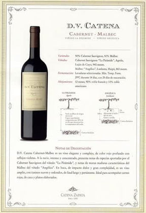 KIT 6 Vinhos Argentinos - D.V. Catena - Cabernet - Malbec