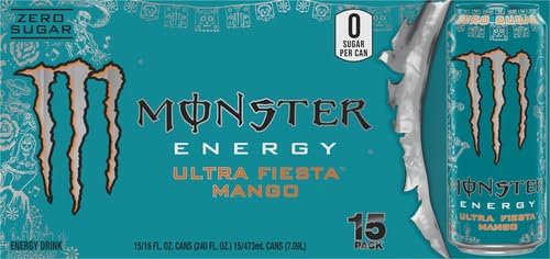 Monster Energy Ultra Fiesta Mango 473 ml 15 UNIDADES