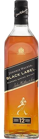 Kit Whisky Johnnie Walker Black Label 12 anos 1L - 6 Garrafas