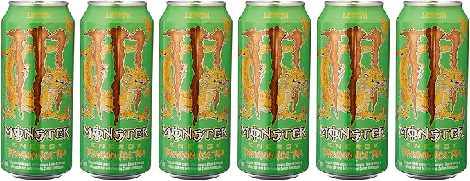 Pack de Monster Dragon Tea Limao LT 473ml - 6 unidades