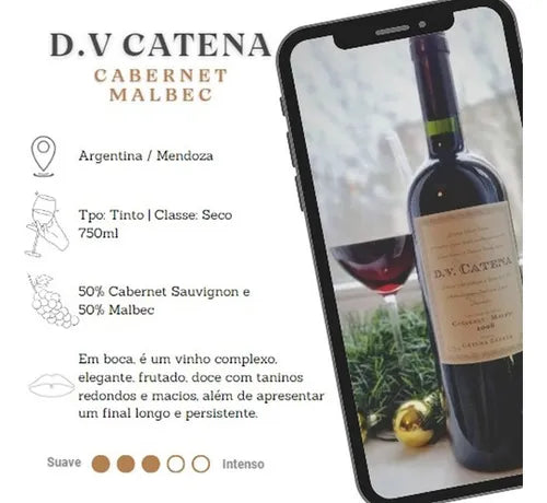 KIT 6 Vinhos Argentinos - D.V. Catena - Cabernet - Malbec