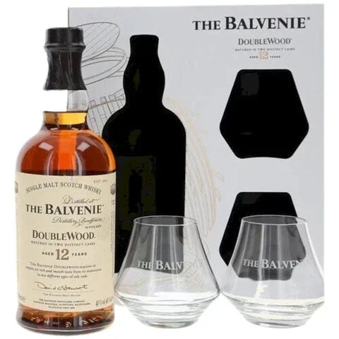 Kit Whisky Balvenie 12 DoubleWood 700ml + 2 Copos Personalizados  (2)