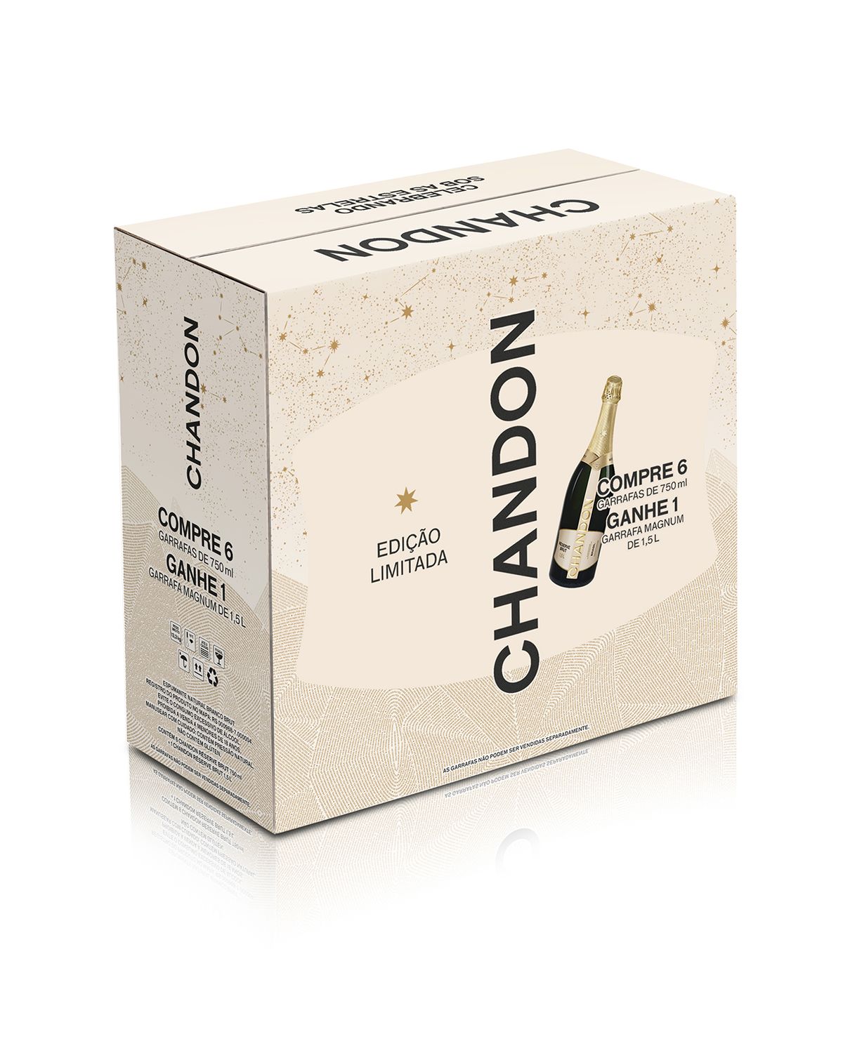 Kit Chandon Reserve Brut - 6 Garrafas 750ml+ 1 Magnum 1500ml