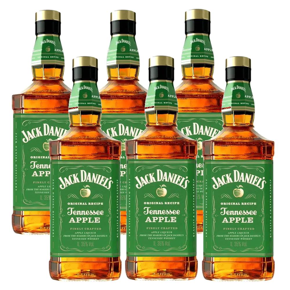 Whisky Jack Daniels Apple Maça Verde 1L 12 Garrafas