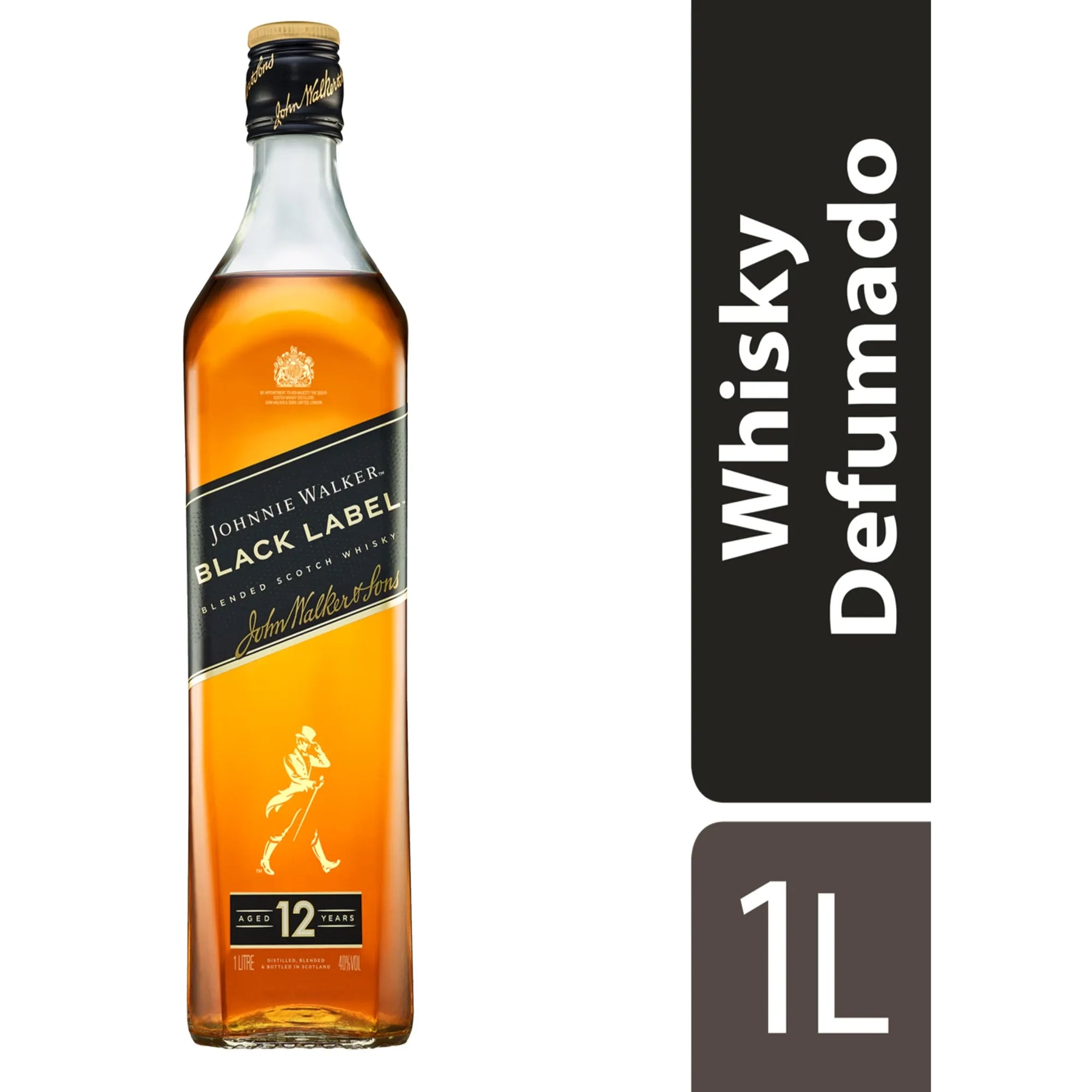 Kit Whisky Johnnie Walker Black Label 12 anos 1L - 6 Garrafas